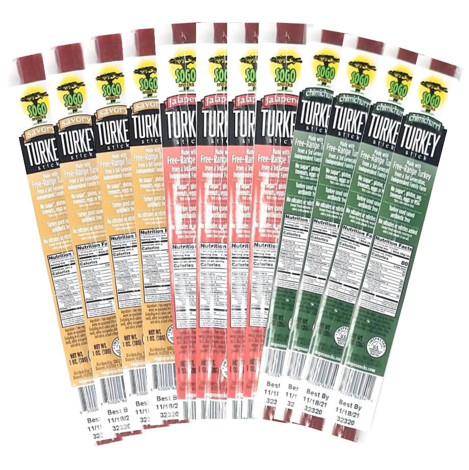 Turkey Variety Snack Sticks - No Sugar, Low Carb, Gluten Free