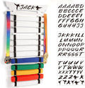 12 Belts Karate Belt Display Rack with Stickers - Wall Hanging Martial