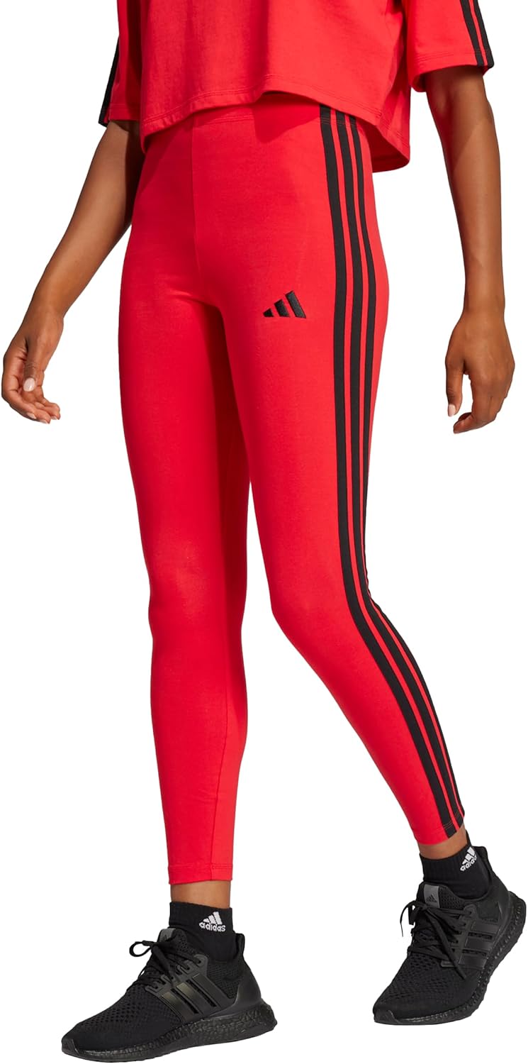 adidas Women's Essentials 3-Stripes Cotton Leggings for Comfort