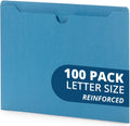 Blue Summit Supplies 100 Blue File Jackets, Letter Size - Bulk Value