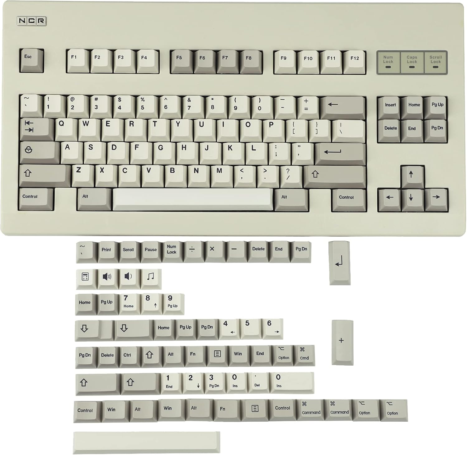 143 Keycaps Cherry Profile Dye Sub Thick PBT Mac Keycap Set