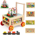 Wooden Activity Cube 7-in-1 Montessori Toy for Toddlers - Learning