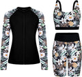 Arolina Womens Rash Guard Long Sleeve Swim Shirt Set - UPF 50+ Sun etc