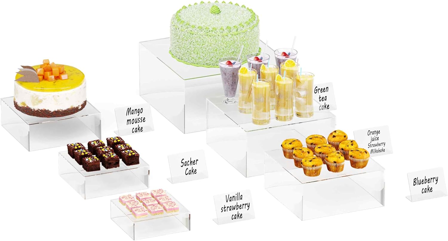 6PSC Buffet Risers for Catering and Displaying Desserts and More