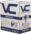 Vertical Cable Cat5e Plenum 1000ft Bulk Ethernet Cable - Purple
