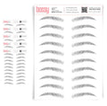Temporary Eyebrow Tattoos 5 Pack - Natural Upward Gray Strokes