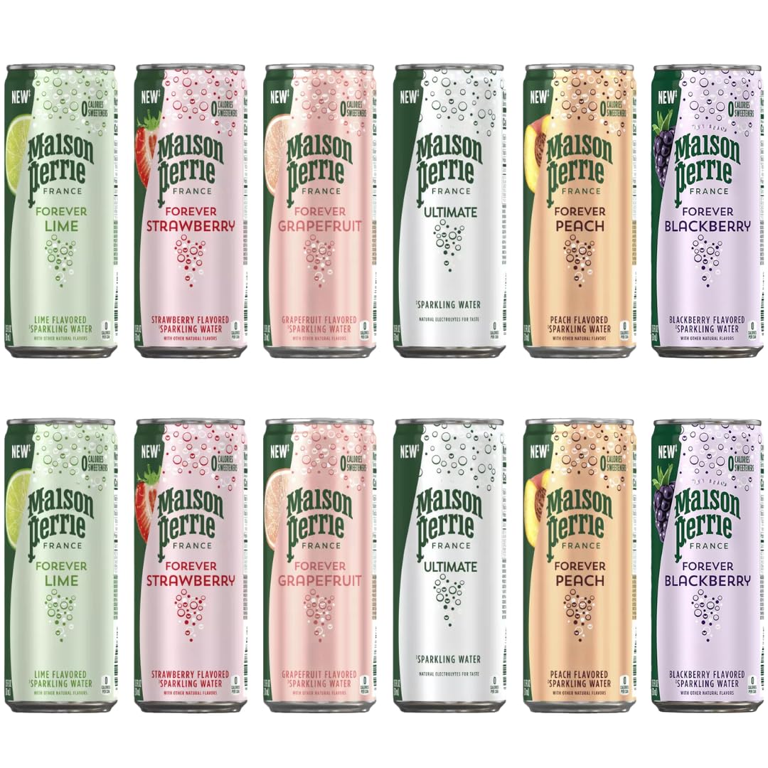 Flavored Carbonated Mineral Water Variety Pack - Refreshing Taste