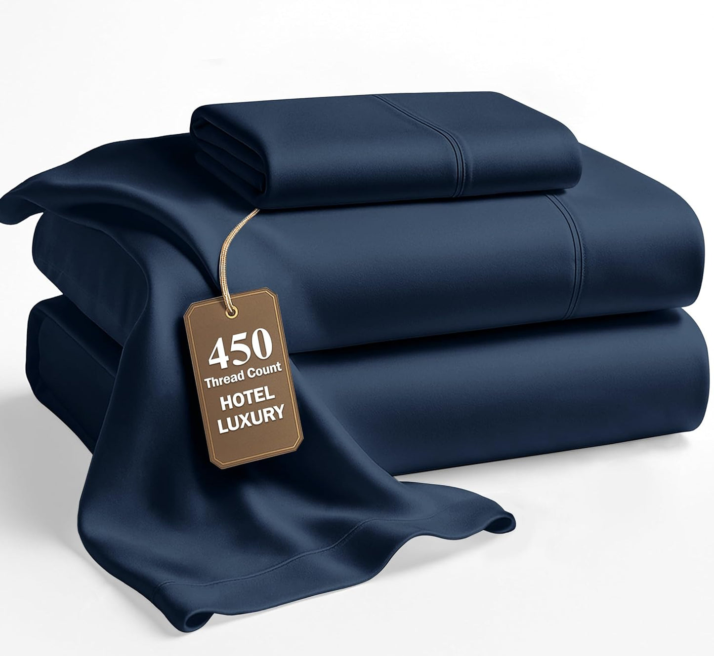 Lane Linen Twin Size Bed Set with 450 Thread Count Soft Sateen