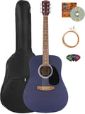 Fender FA Series Dreadnought Acoustic Guitar - Saphire Blue Bundle