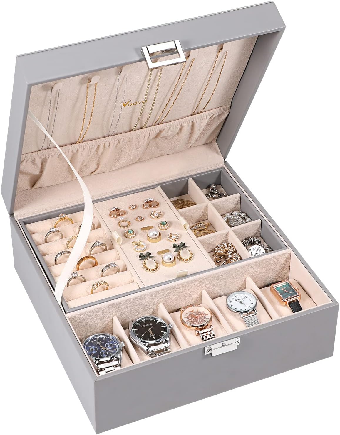 Voova 2 Layer Watch & Jewelry Organizer