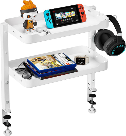 ARES WING 2-Tier Clamp On Desk Shelf for Organized Workspaces
