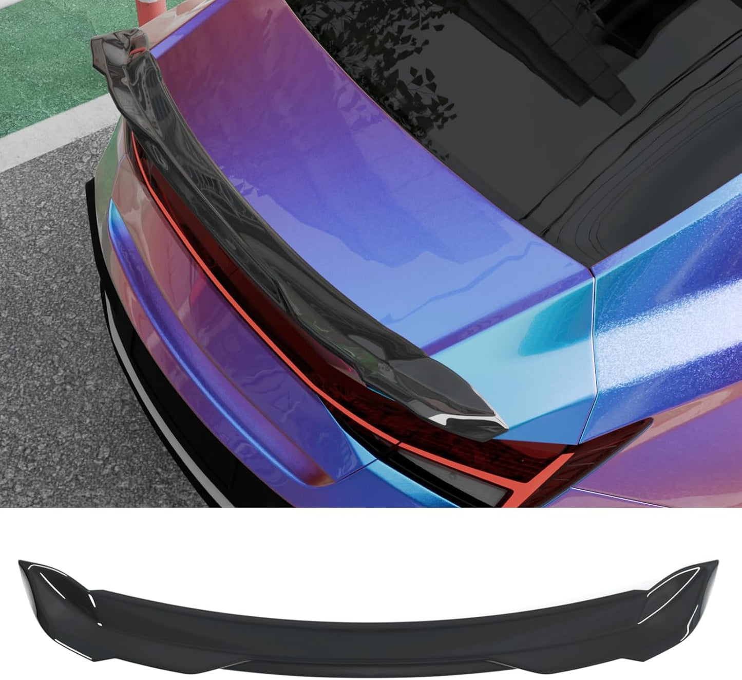 Spoiler Wing for 2021-2025 Hyundai Elantra Sedan - Glossy Black