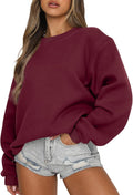 EFAN Womens Oversized Crewneck Fleece Sweatshirt - Cozy Y2K Style