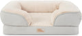 Large Grey Bolster Sofa Pet Bed 35x25x8 - Calming Support