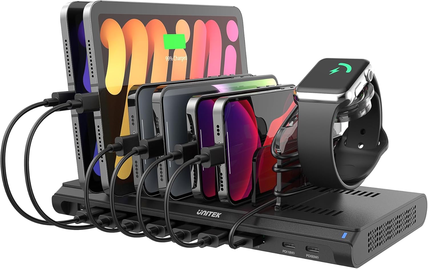 Unitek iPad Charging Station for Multiple Devices - 120W Power