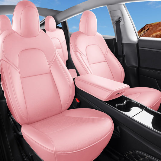 Tesla Model Y Nappa Leather Car Seat Covers Full Set 2024 2023