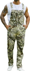 Beige Camo Overalls for Men Adjustable Strap Work Coveralls