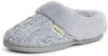 Dearfoams Women's Fuzzy Memory Foam Claire Clogs - Cozy Slip-On Shoes