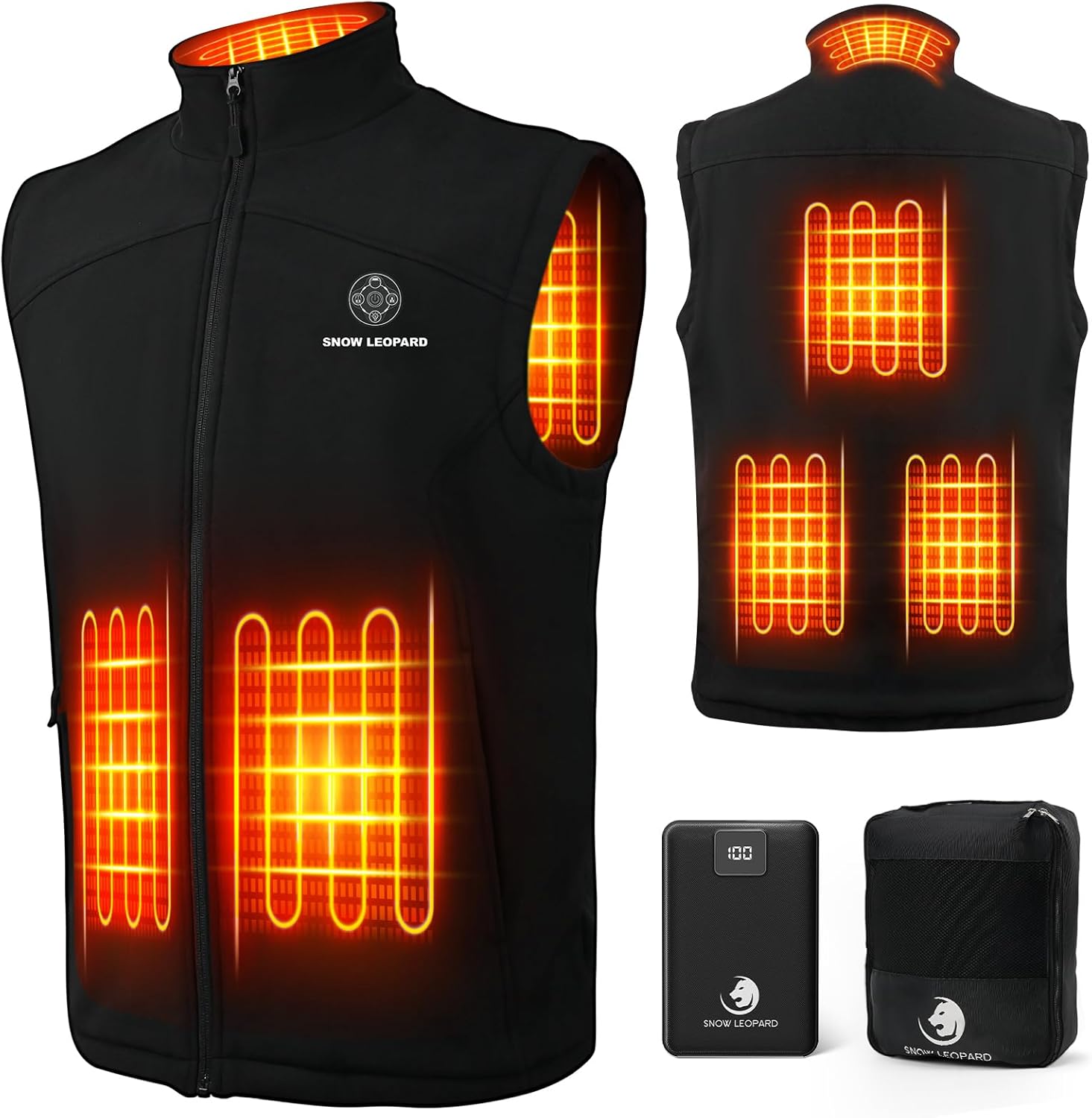 SNOW LEOPARD Heated Vest for Men - Ultimate Warmth & Comfort