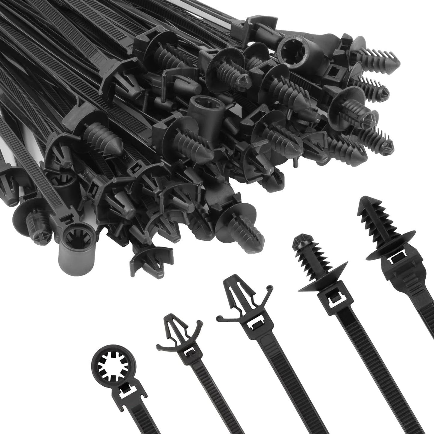 Armpow 110 PCS Heavy Duty Cable Zip Ties - UV Resistant for Wire Bundling