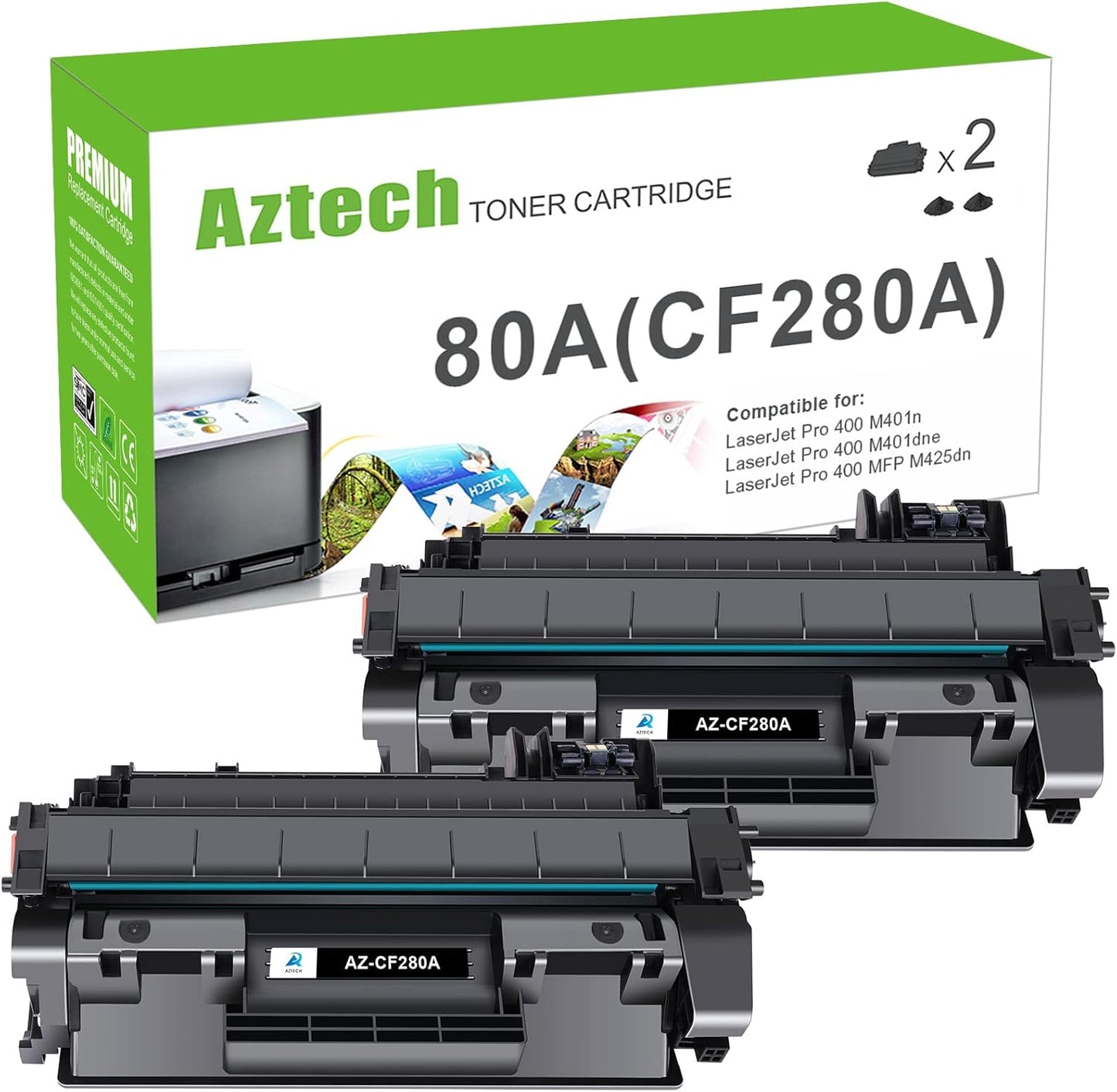 Aztech Compatible Toner Cartridge Replacement for HP 80A CF280A