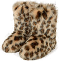 Furry Faux Fur Boots for Women - Warm Snow Mid-Calf Shoes