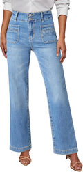 Sidefeel Women's Wide Leg Jeans High Waisted Tummy Control sleek