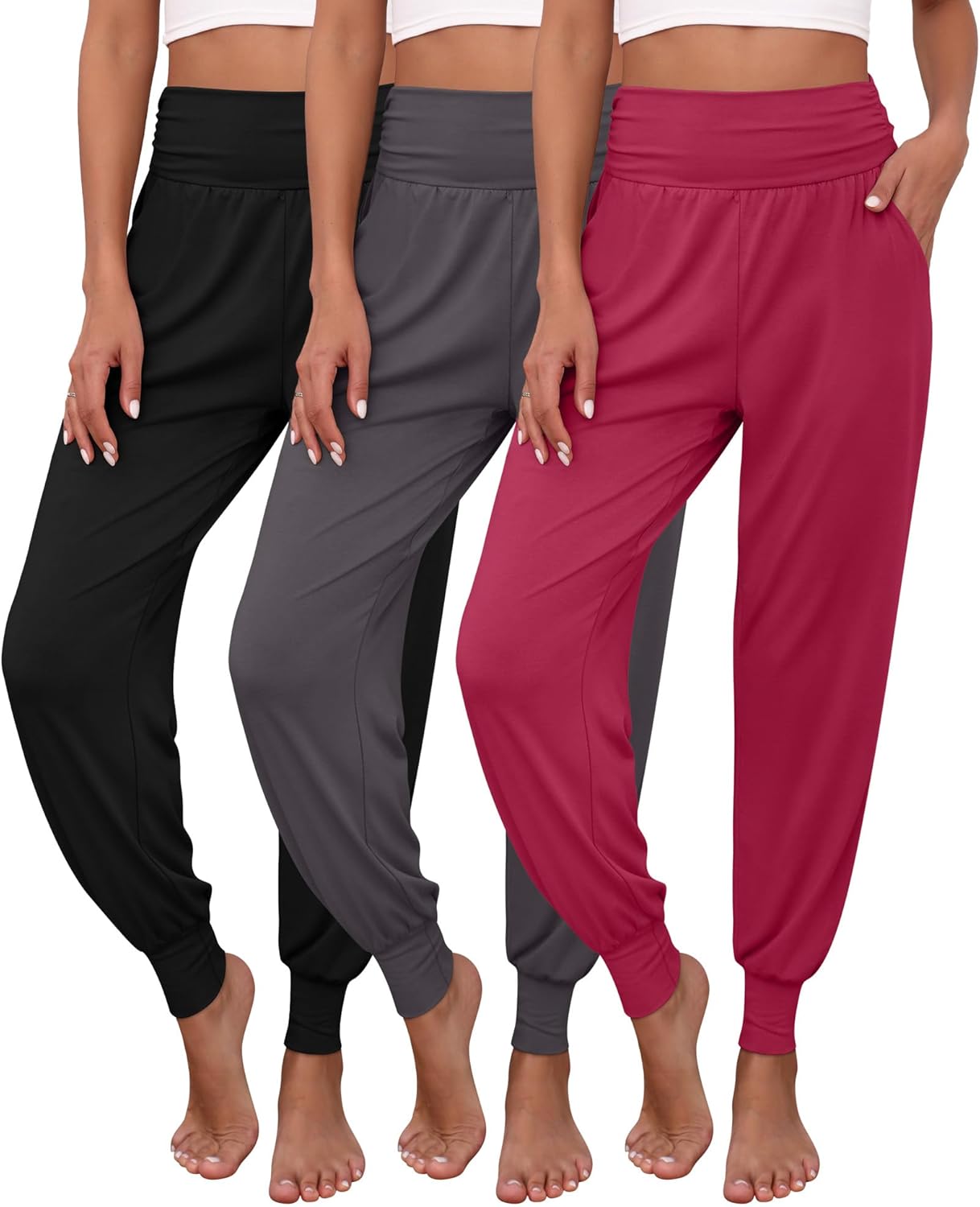 Cozy Women's Lounge Pants 3 Pack for Yoga and Casual Wear
