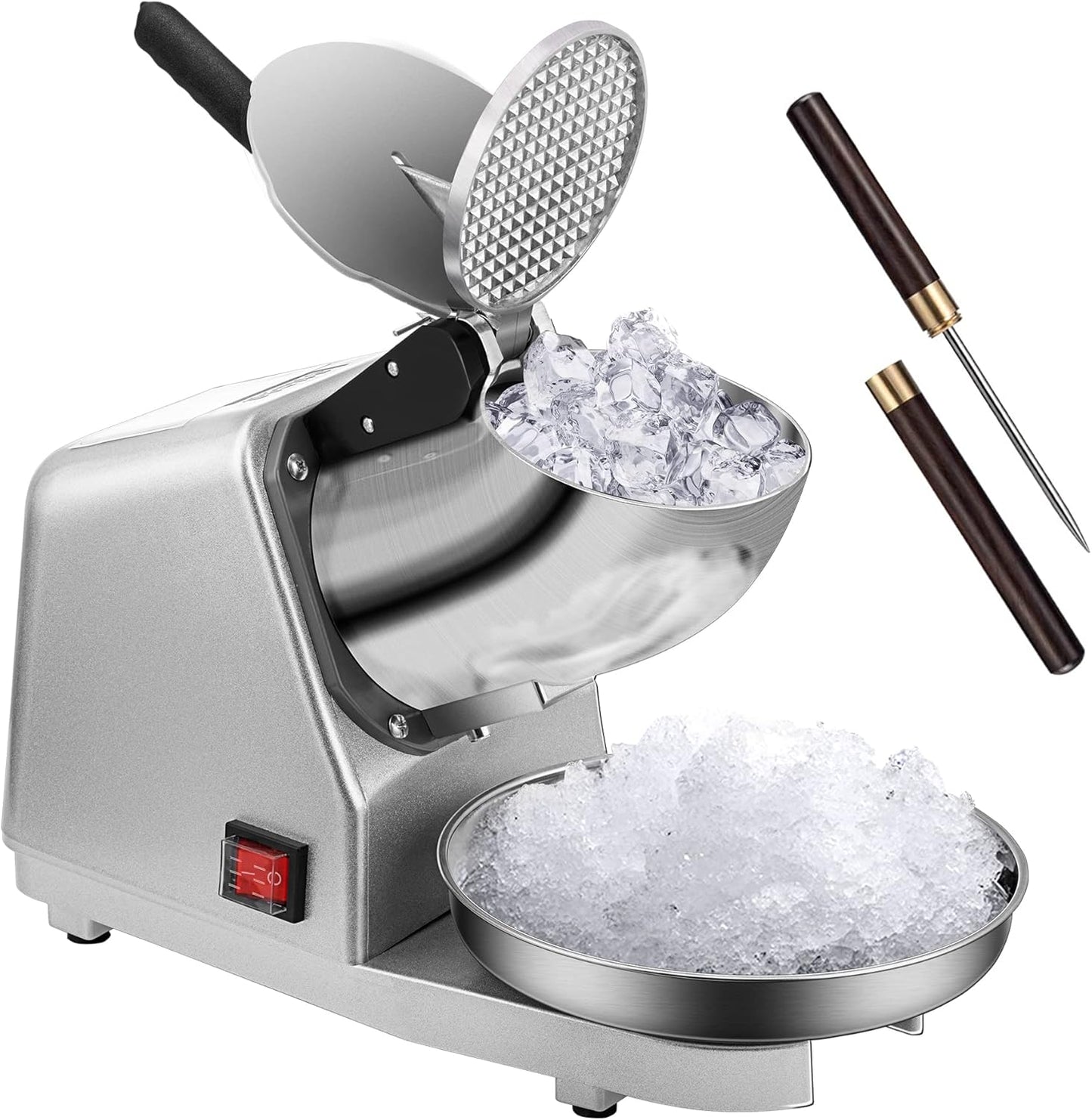VIVOHOME Electric Ice Crusher: 210lbs/hr Snow Cone Maker