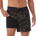 Mens Swim Trunks with Compression Liner - 5 in Inseam Quick Dry Shorts