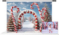 Christmas Candy Arch Backdrop 7x5ft - Winter Snow Photo Background