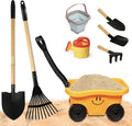 Kids Wagon with Beach and Garden Tools Set - Durable Outdoor Play