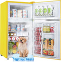 WANAI 3.5 Cu.Ft Retro Refrigerator 2 Door Mini Fridge - Compact
