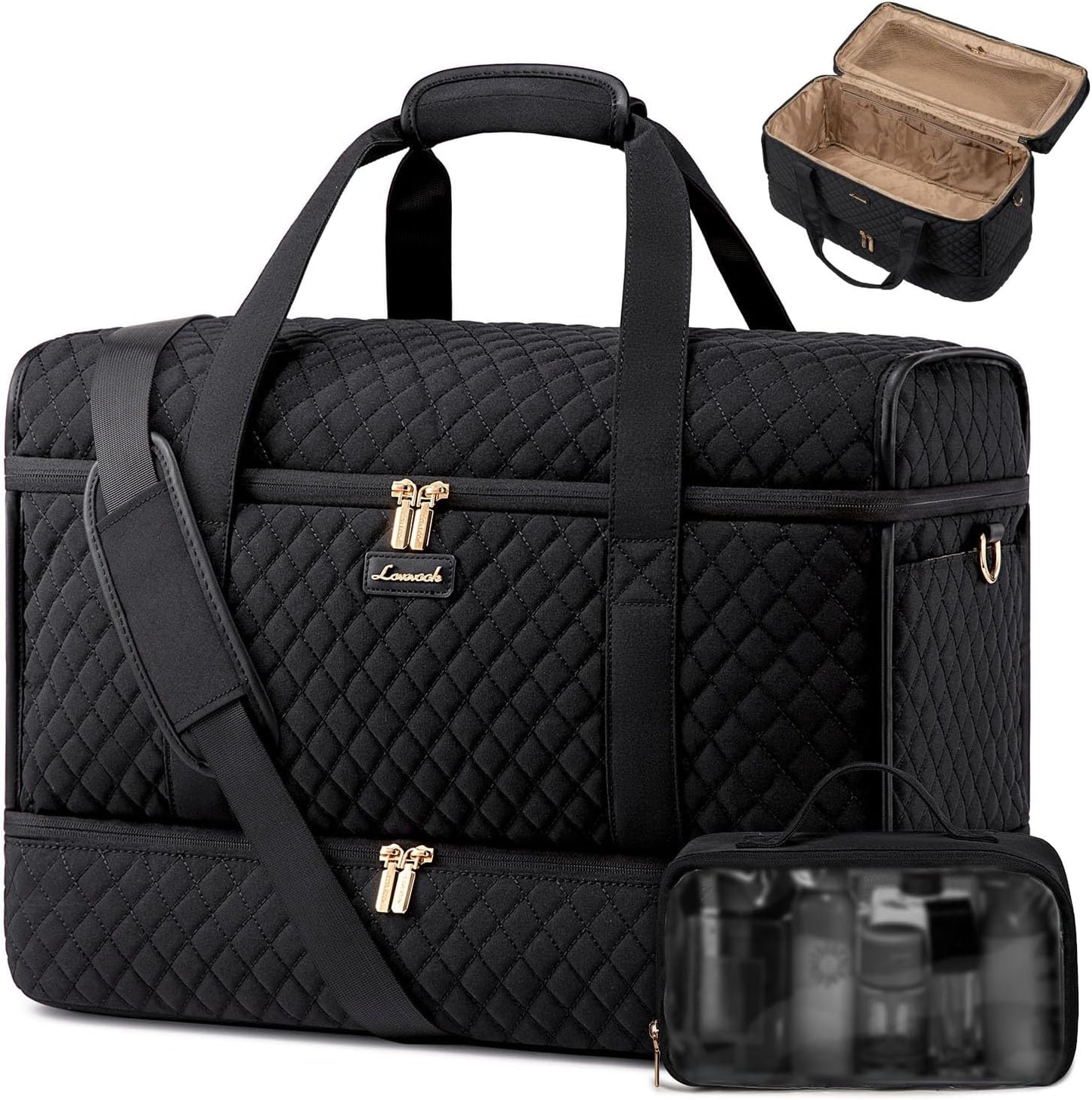 LOVEVOOK Large Travel Duffle Bag for Women with Shoe Compartment