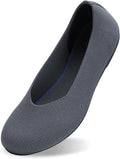 Women's Ballet Flat Knit Shoes Round Toe - Soft Stretch Fit