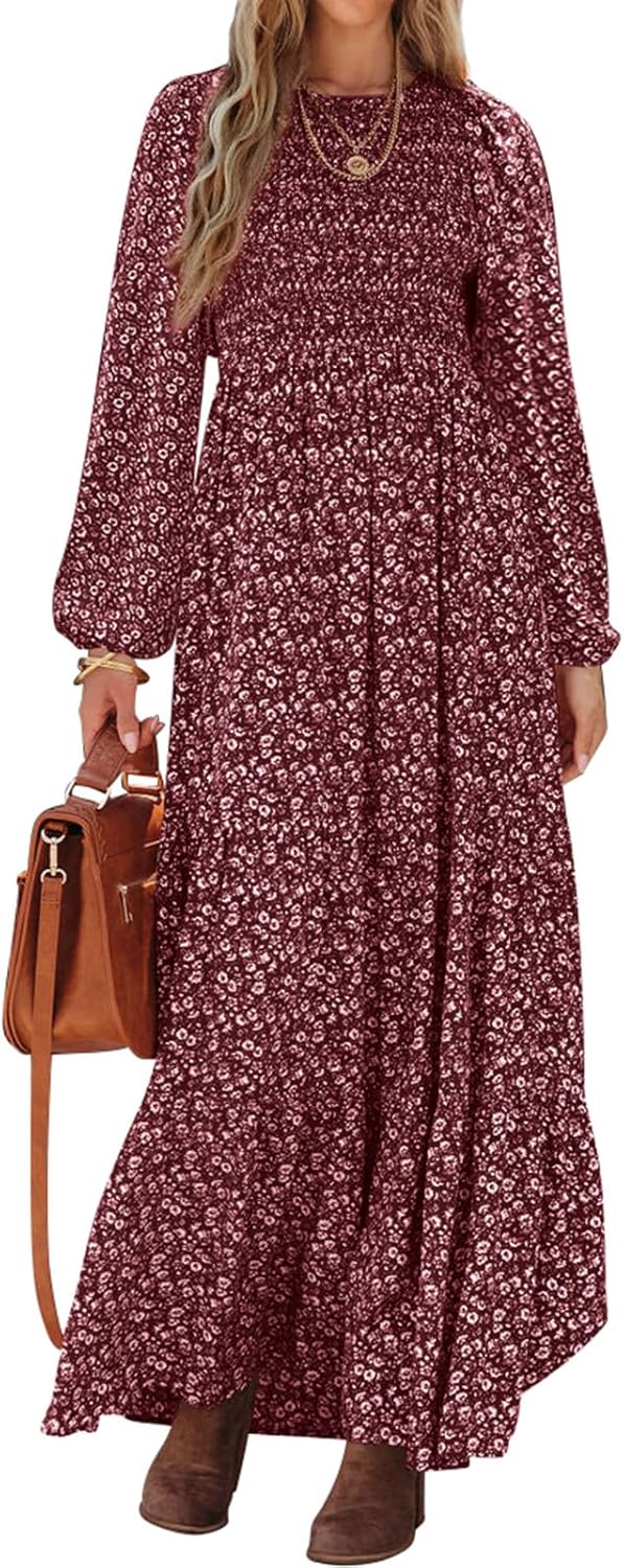 PRETTYGARDEN Women's Floral Maxi Dress for Casual Elegance