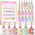Double Rhythm 28Pc Gel Nail Polish Set Pastel Candy Collection