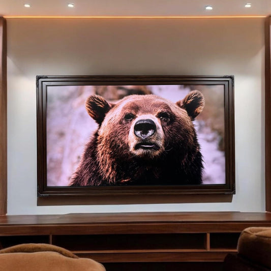 55-Inch Handmade Dark Walnut TV Frame