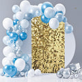 Light Gold Shimmer Wall Backdrop - 12 Pcs Square Sequin Panels