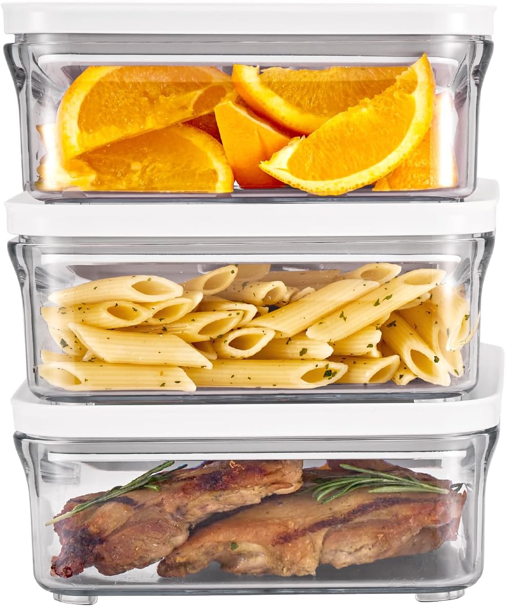 Premium Airtight Food Storage Container Set - 3pc Meal Prep