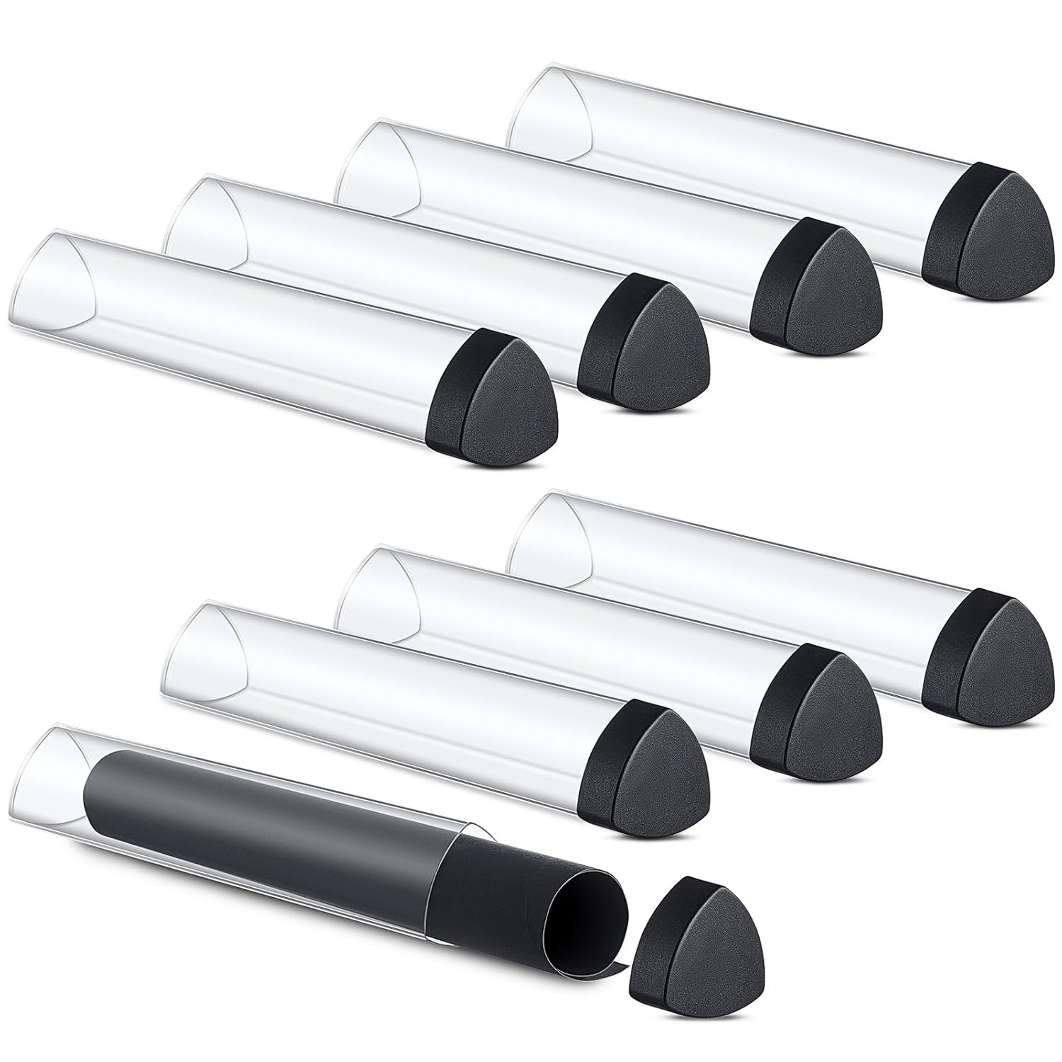 Hsei 8 Pcs Gaming Prism Playmat Tube for Card Storage Needs