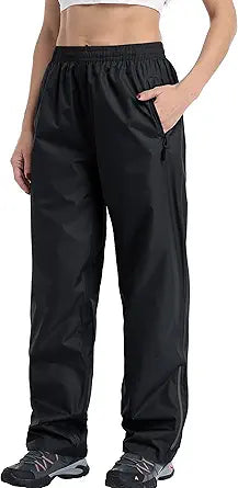Waterproof Rain Pants for Women - Reflective and Windproof Gear