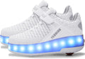 Aikuass LED Light Up Roller Shoes for Kids - Rechargeable Fun
