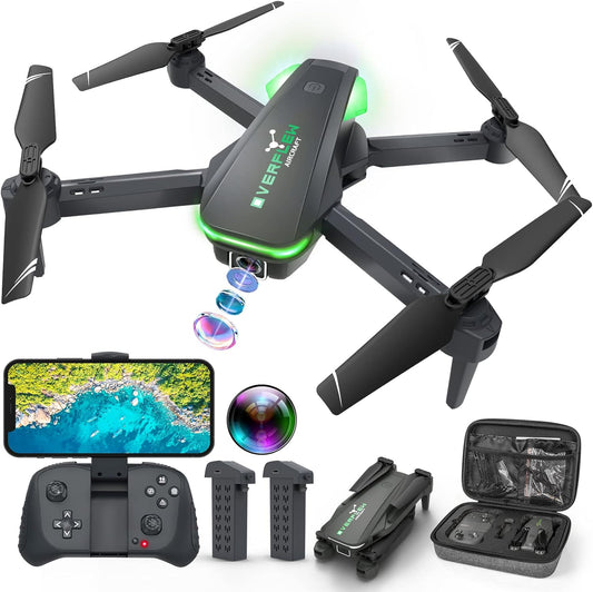 1080P Camera Drone For Kids - Voice Control, Selfie, 3D Flips