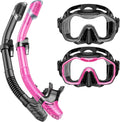 Snorkeling Gear for Adults Kids with Dry-Top Snorkel Set