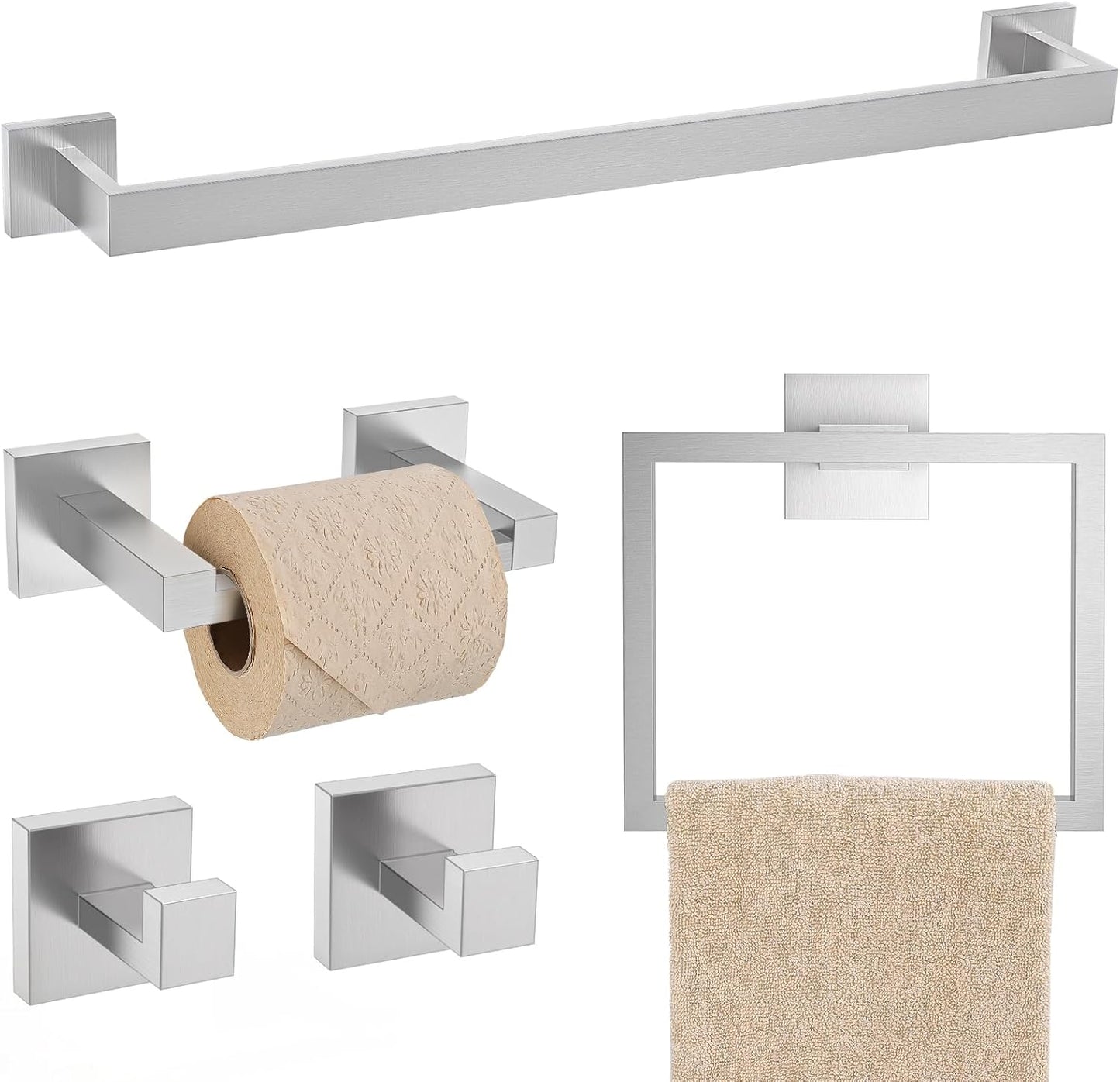 TQKAG Brushed Nickel Bathroom Hardware Accessories Set Review