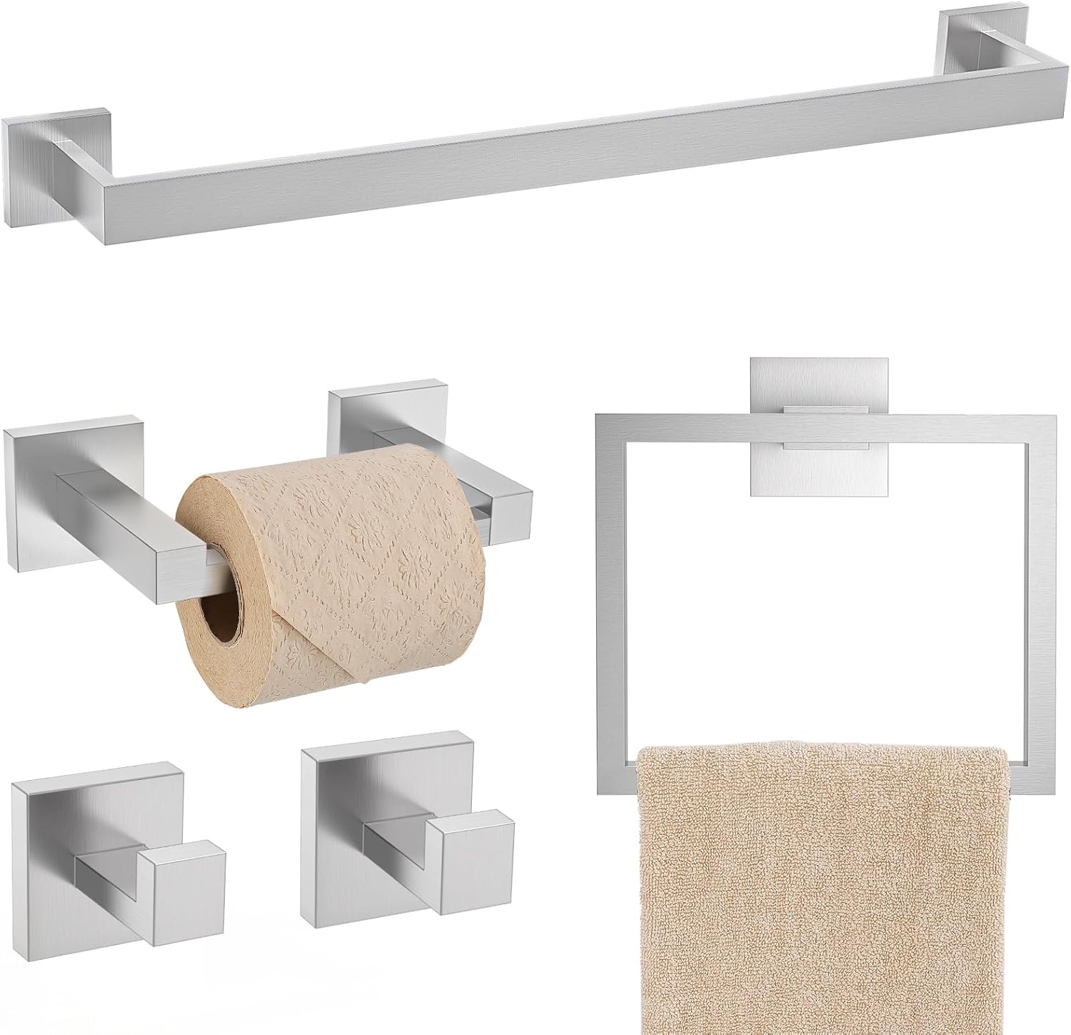 TQKAG Brushed Nickel Bathroom Hardware Accessories Set Review