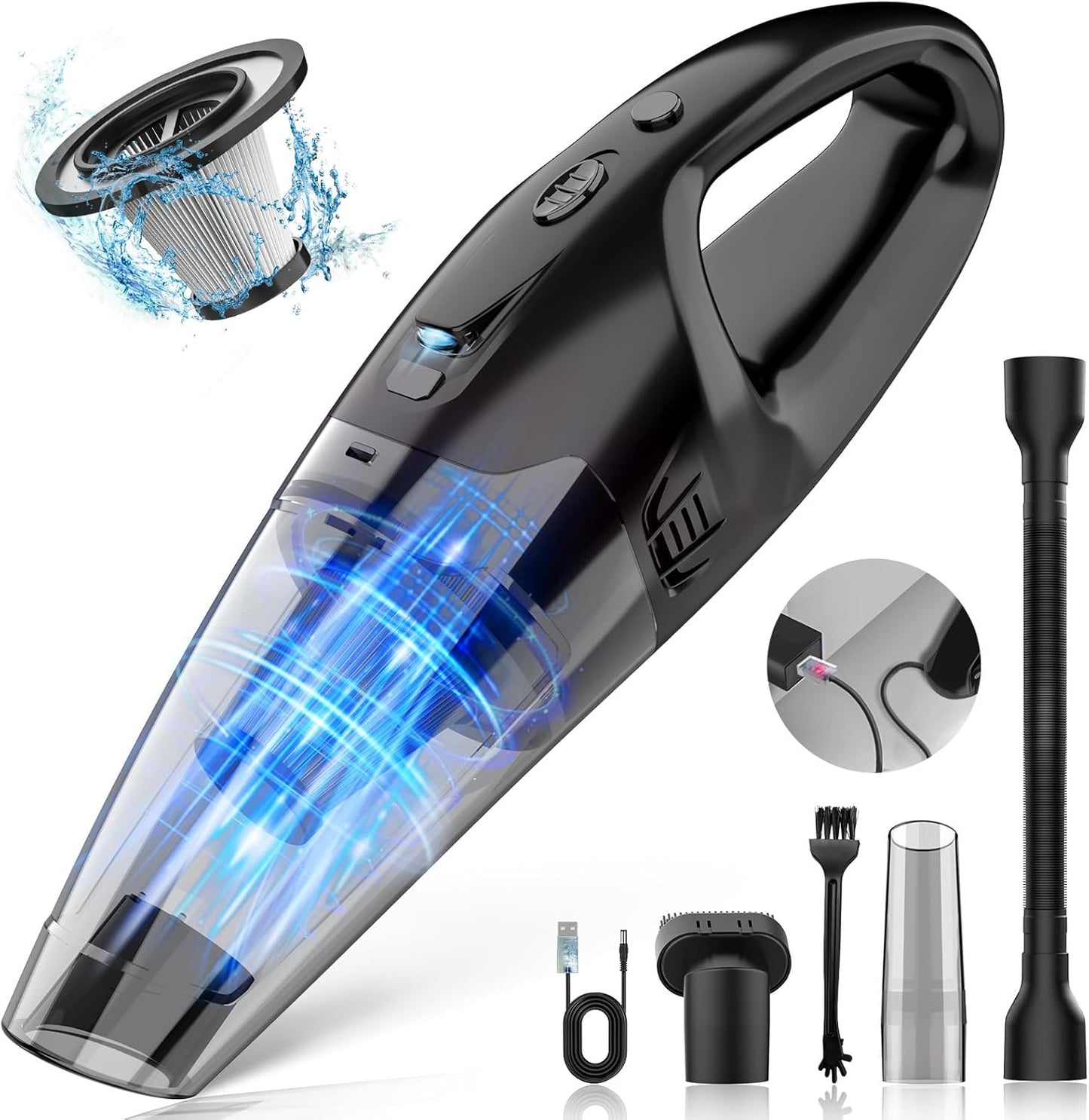 Handheld Vacuum Cordless Rechargeable 3-in-1 for Easy Cleaning