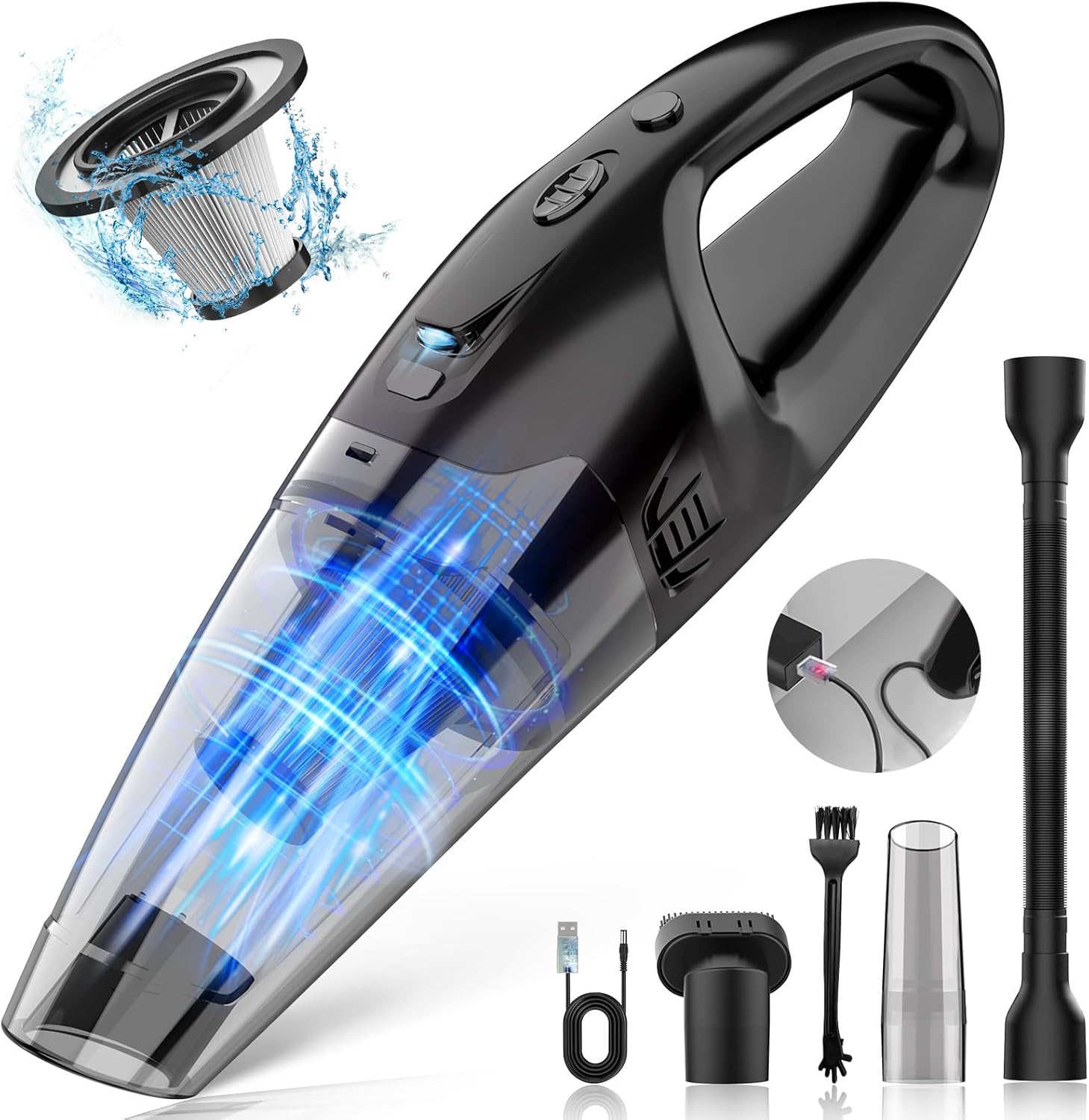 Handheld Vacuum Cordless Rechargeable 3-in-1 for Easy Cleaning