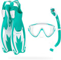 Cressi Kids Snorkeling Set with Adjustable Fins and Dry Snorkel